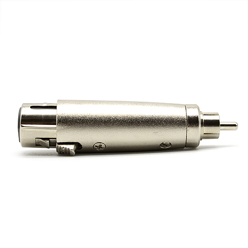 Adaptador XLR mono 3 pin hembra - RCA macho  Gris