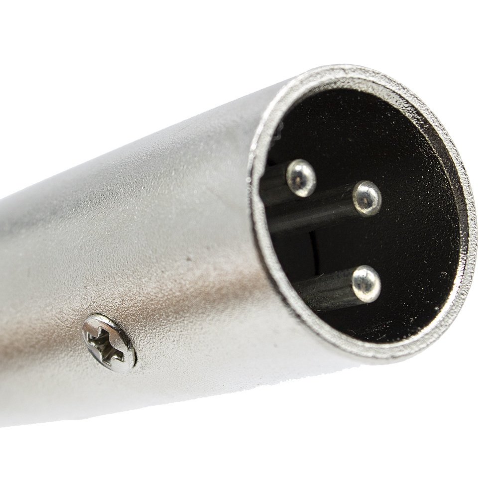 Adaptador XLR mono 3 Pin macho a Jack 6.35 hembra  Gris