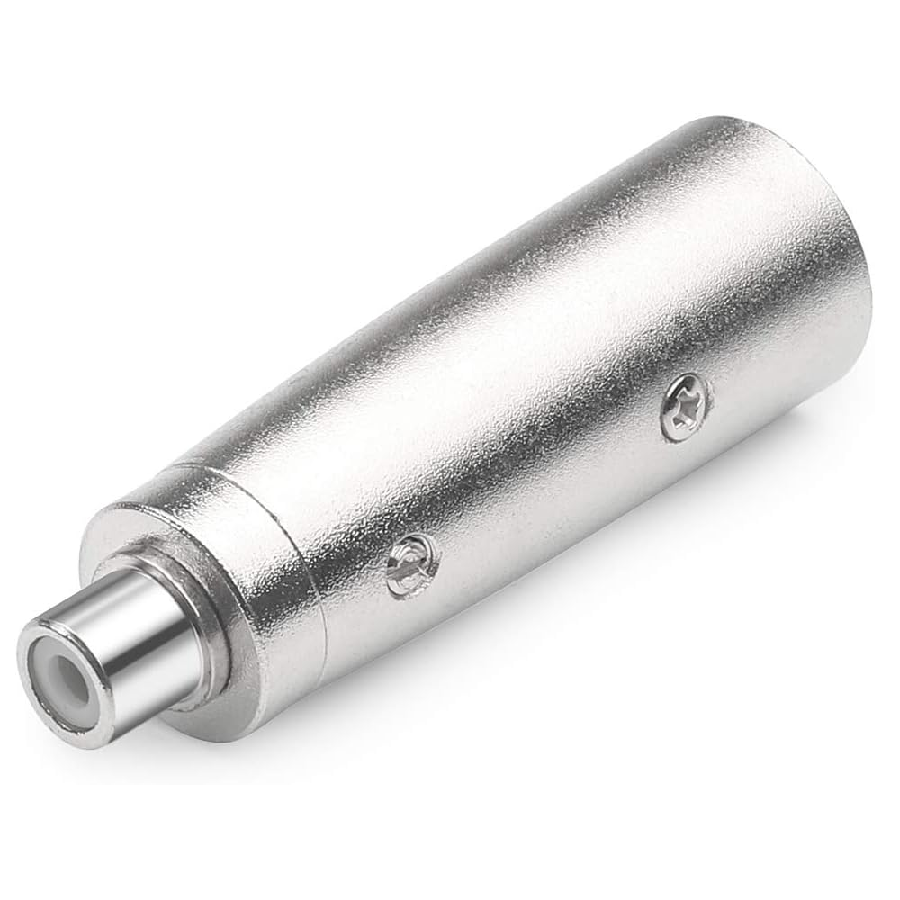 Adaptador XLR mono 3 pin macho - RCA hembra  Gris