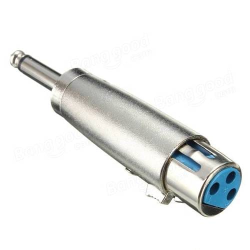 Adaptador XLR mono 3 pin hembra a jack 6.35 macho  Gris