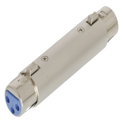 Adaptador XLR mono 3 pin hembra a XLR 3 pin hembra  Gris