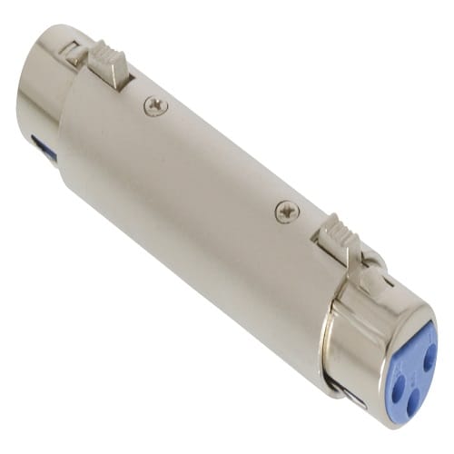 Adaptador XLR mono 3 pin hembra a XLR 3 pin hembra  Gris
