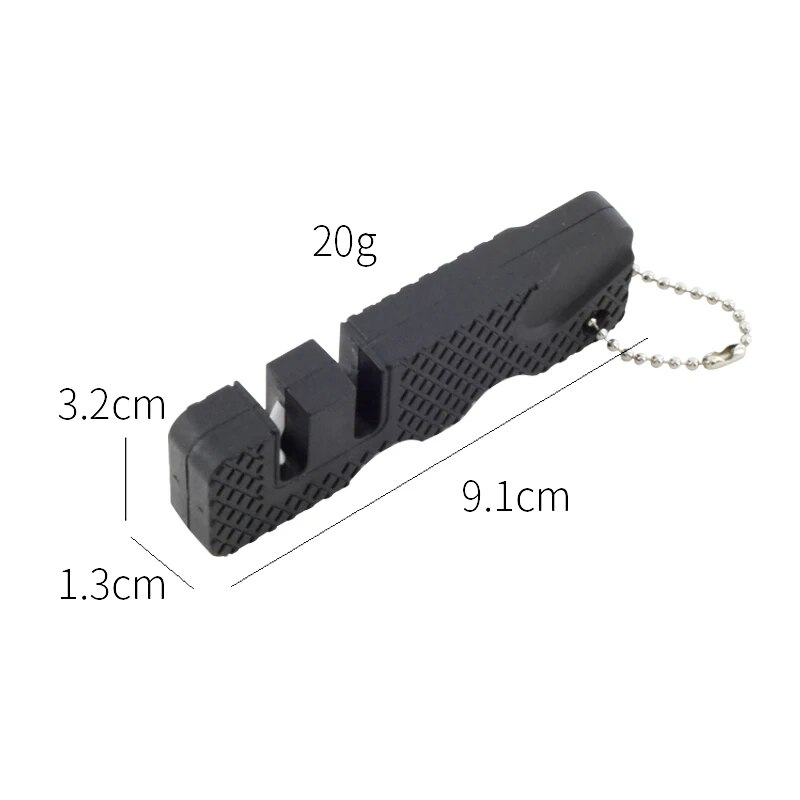 Afilador de cuchillo portatil 4 en 1  Negro