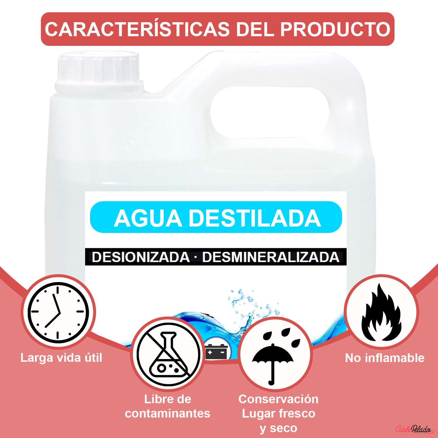 Agua Destilada 5 Litros