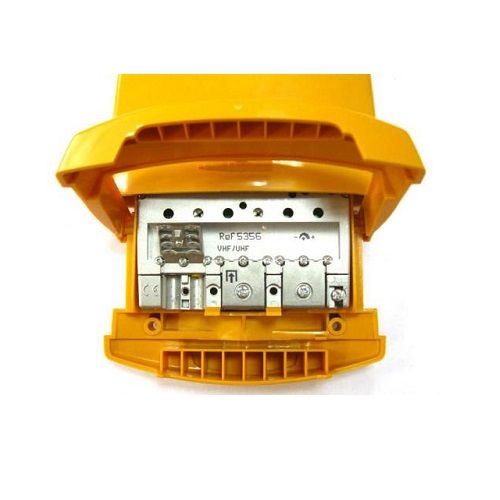 Amplificador mastil nanokom 1e uhf 41 dB  Amarillo