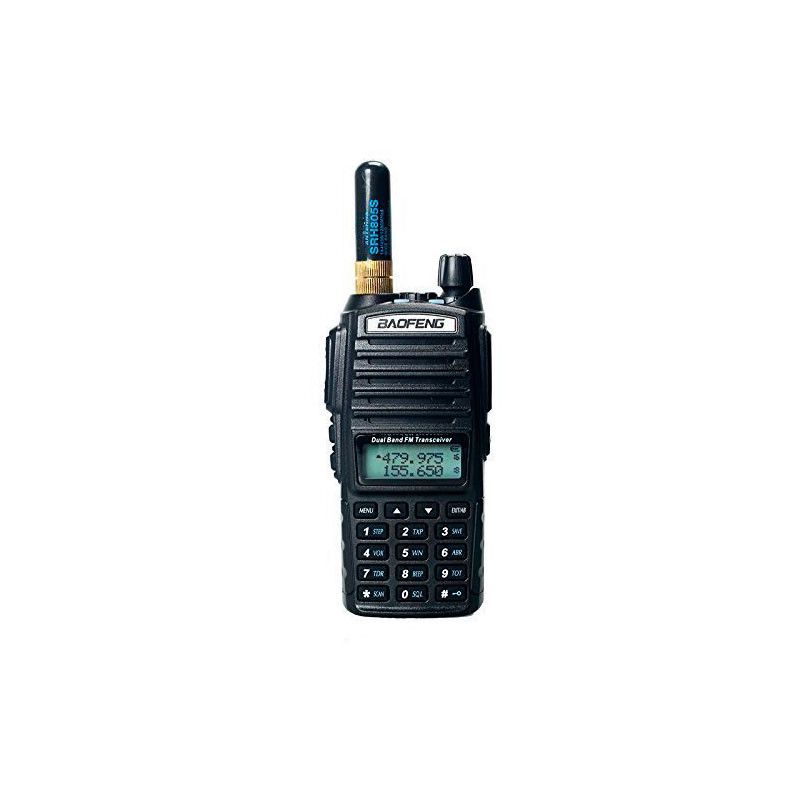 Antena de doble banda para Kenwood Baofeng Walkie Talkie  Negro