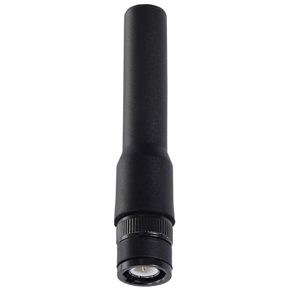 Antena Walkie Talkie corta Flexible SMA macho 7 cm Negro