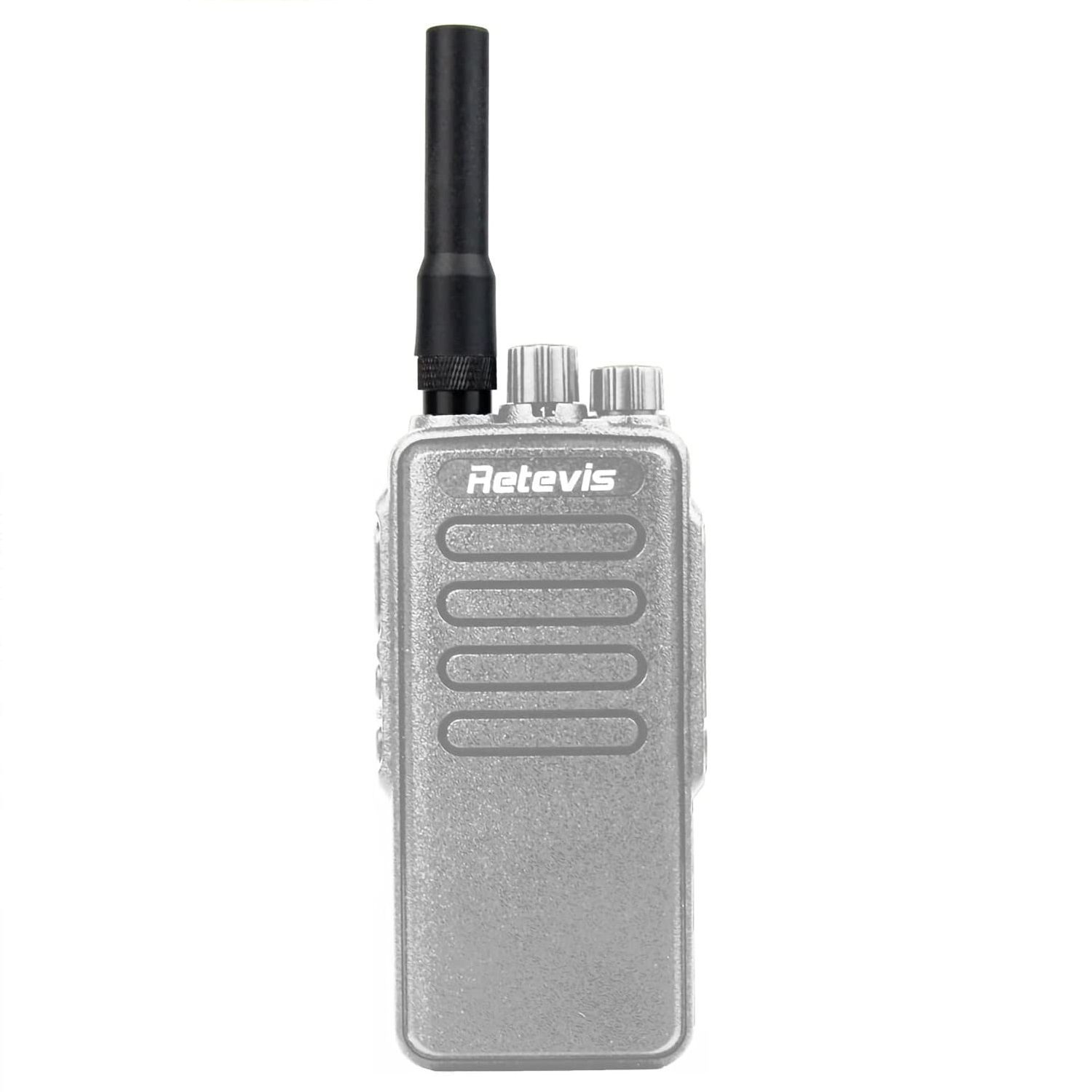 Antena Walkie Talkie corta Flexible SMA macho 7 cm Negro