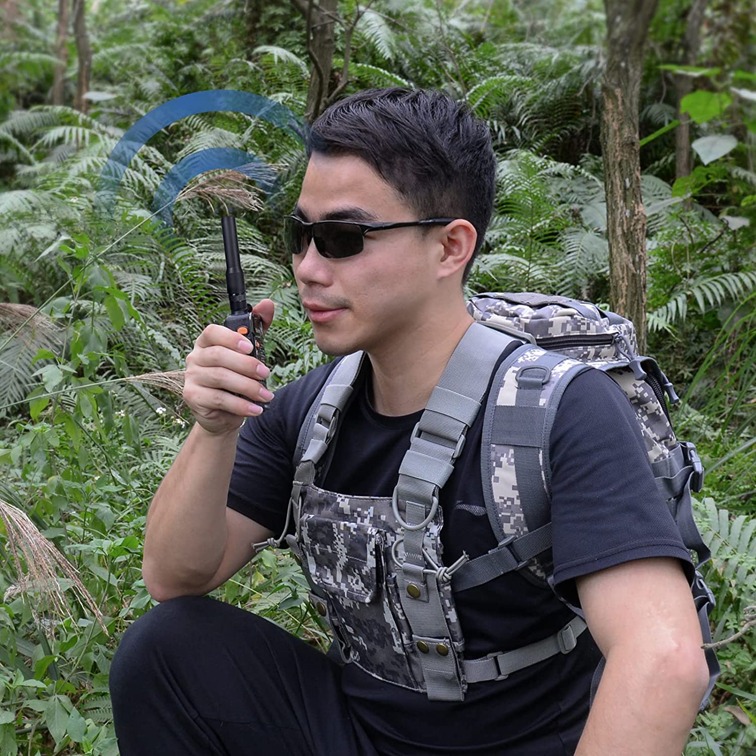 Antena Walkie Talkie corta Flexible SMA macho 7 cm Negro