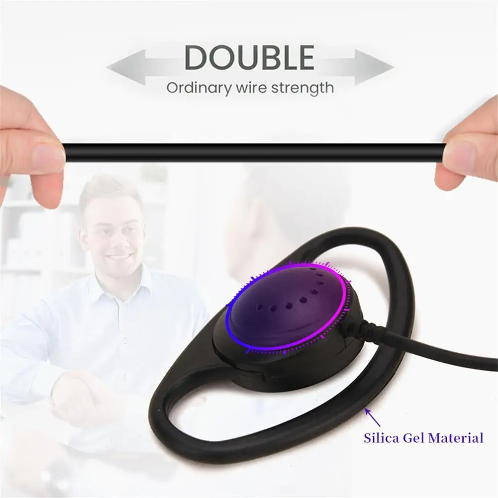 Auricular Microfono PTT para Emisora Walkie Yaesu Vertex  Negro