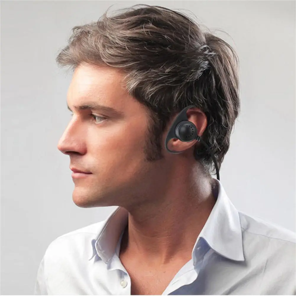 Auricular mono Audifono jack de 2.5mm de doble canal 1 M Negro