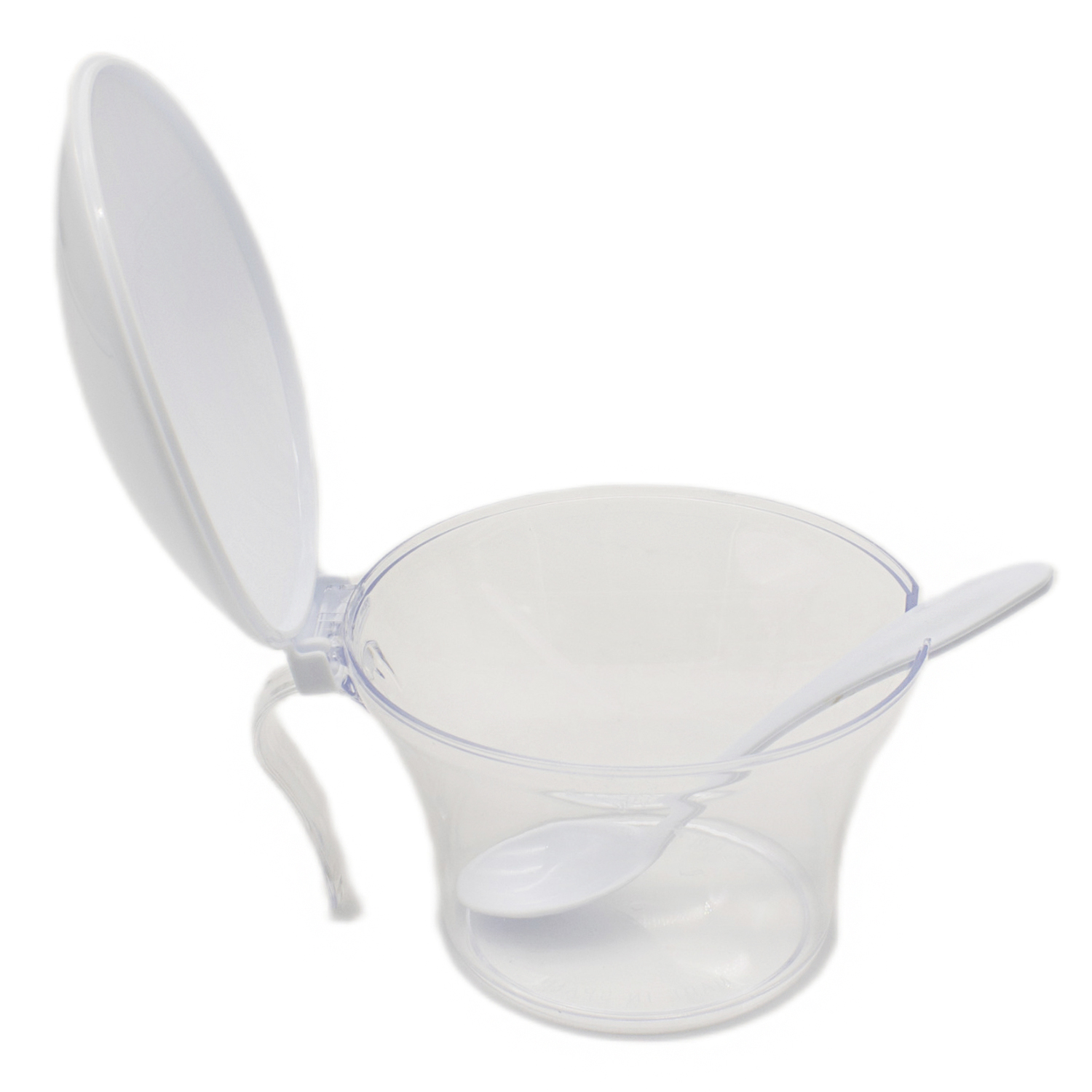 Azucarero de cocina de plastico con tapa y cuchara  Blanco