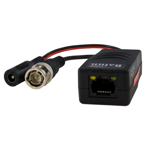 Balun (Convertidor UTP a Video y alimentacion) Pasivo 2 Uds  Negro