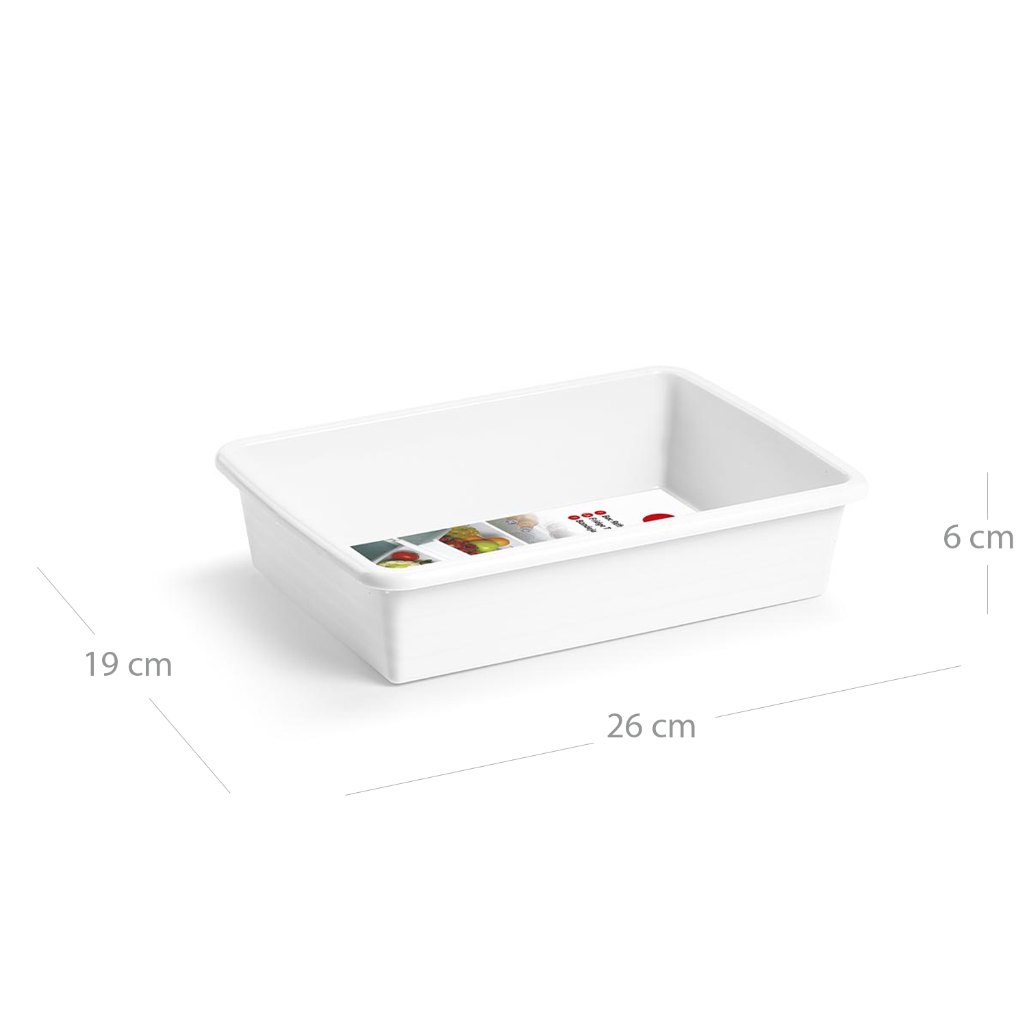 Bandeja plastico apto para frigorífico nevera 2 Litros Blanco