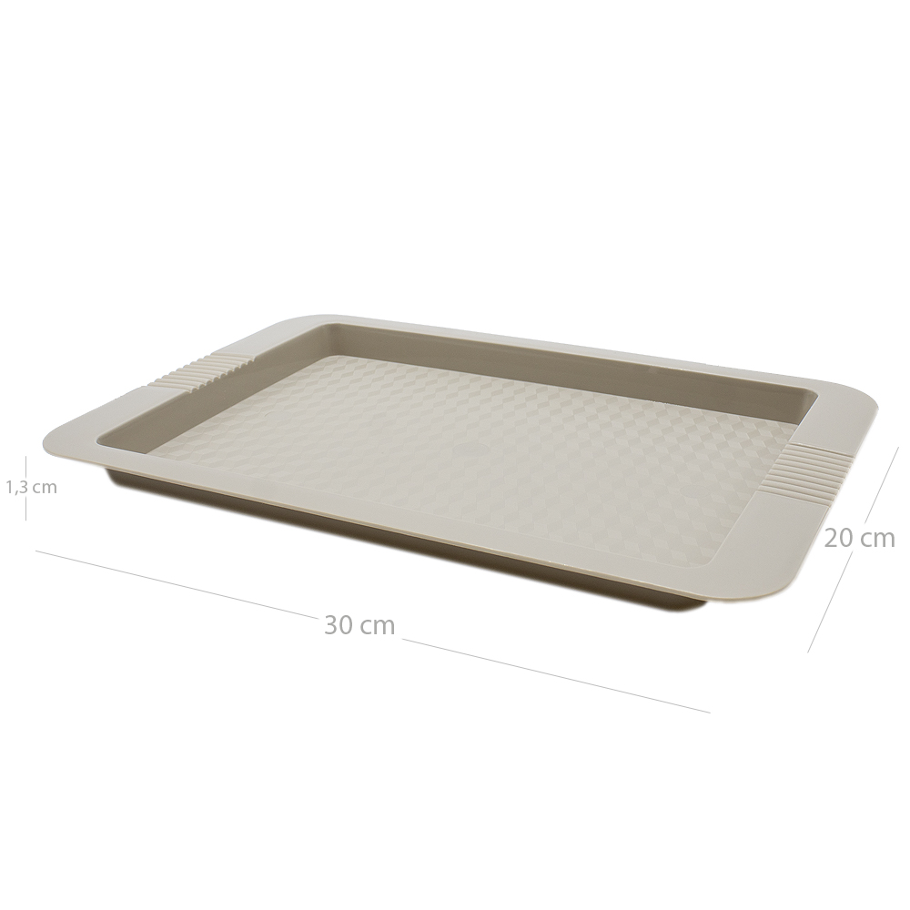 Bandeja plastico rectangular comida rapida 30x20 cm Beige