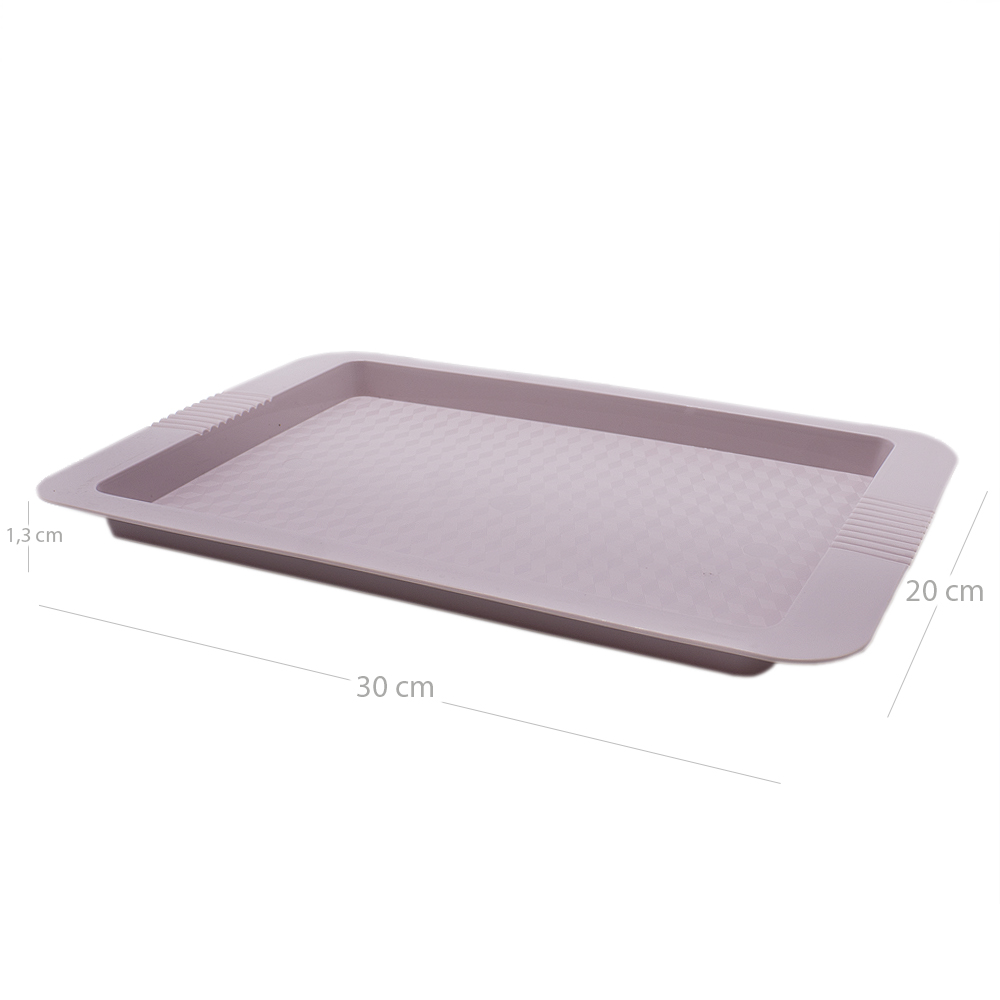 Bandeja plastico rectangular comida rapida 30x20 cm Rosa claro