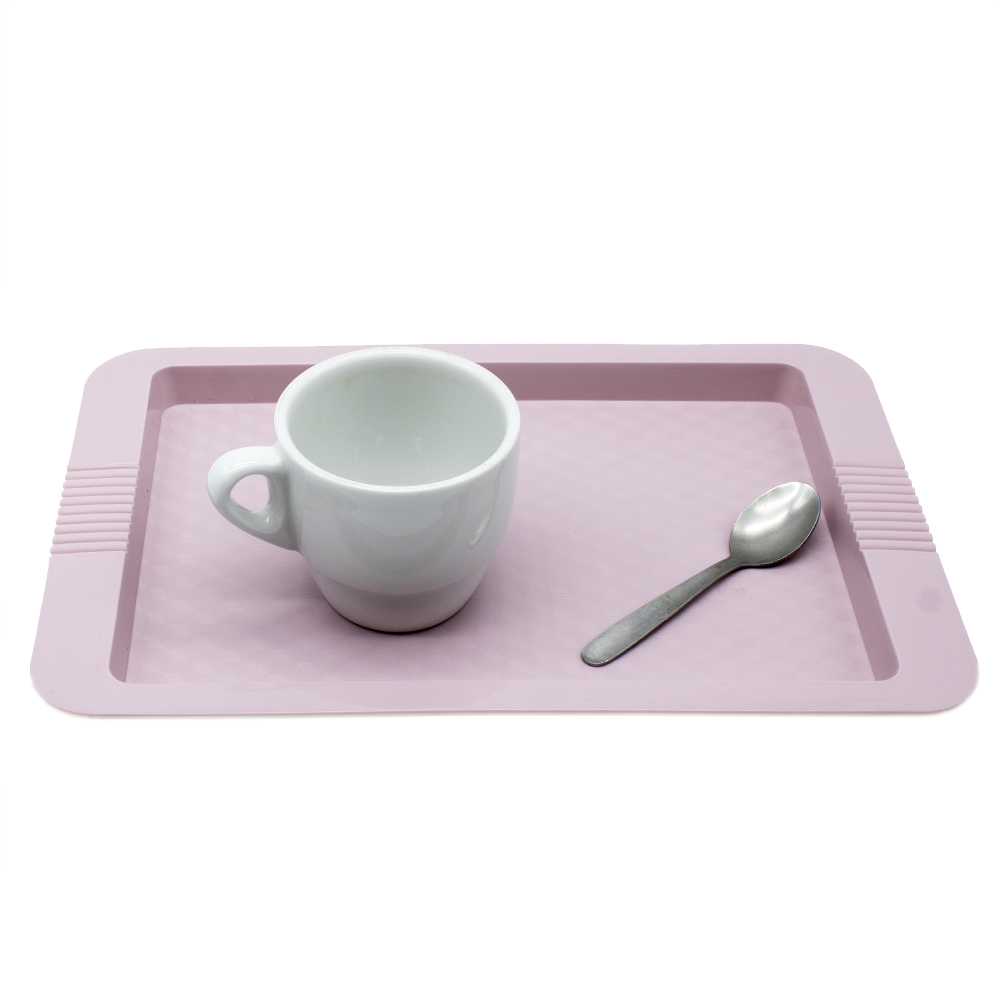 Bandeja plastico rectangular comida rapida 30x20 cm Rosa claro