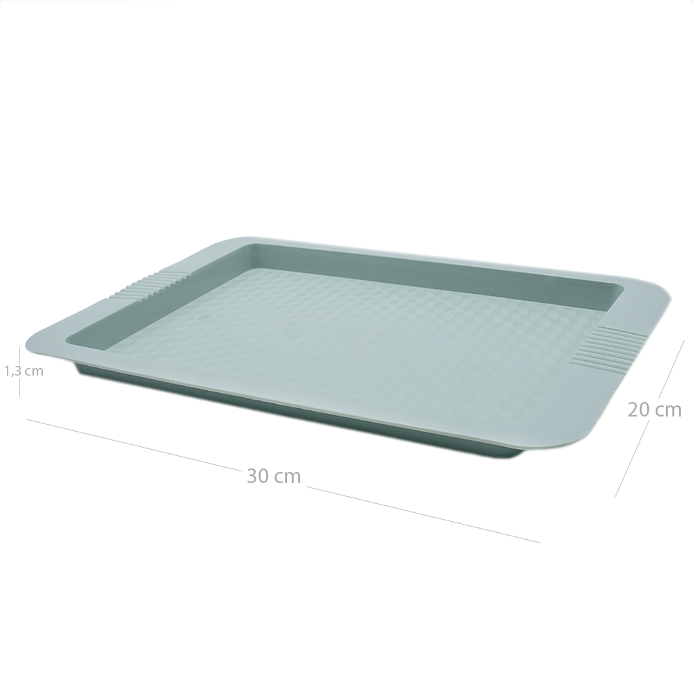 Bandeja plastico rectangular comida rapida 30x20 cm Verde claro