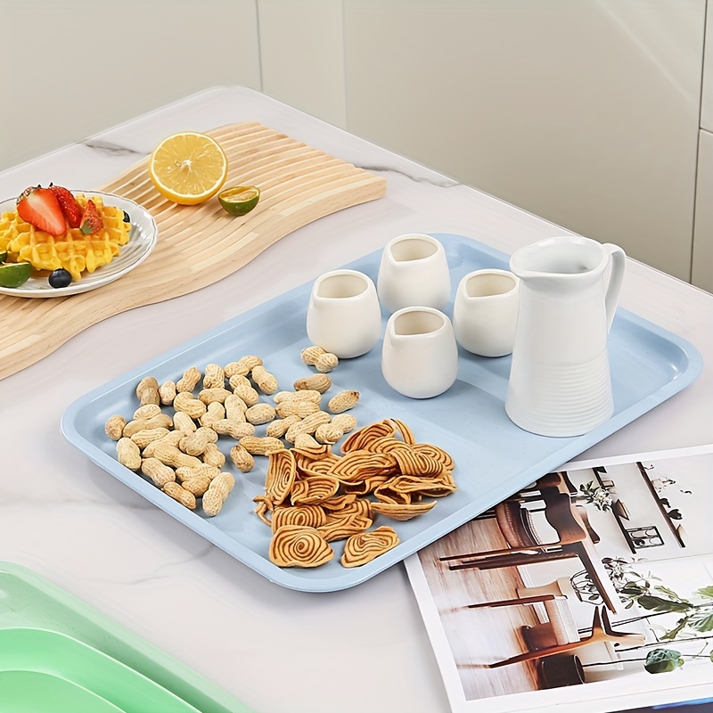 Bandeja plastico rectangular comida rapida 30x20 cm Verde claro