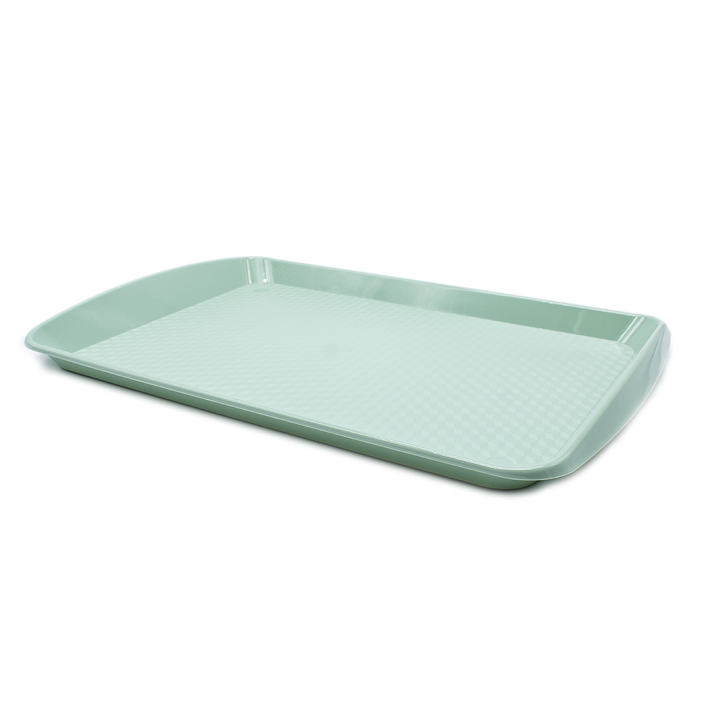 Bandeja plastico rectangular comida rapida 46x30 cm  Verde claro