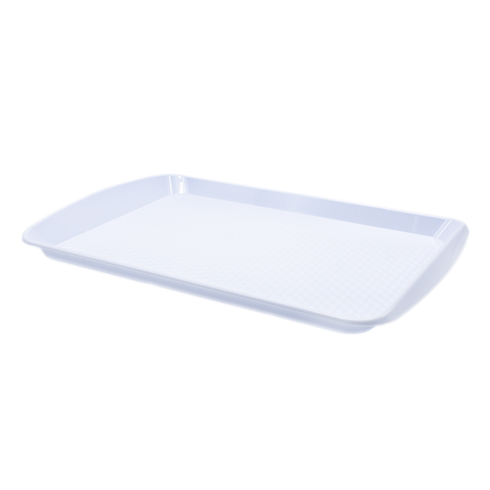 Bandeja plastico rectangular comida rapida Blanco