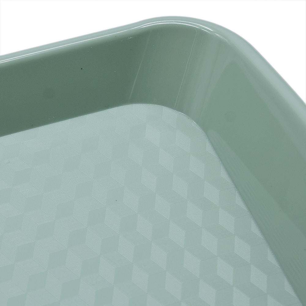 Bandeja plastico rectangular comida rapida 46x30 cm  Verde claro