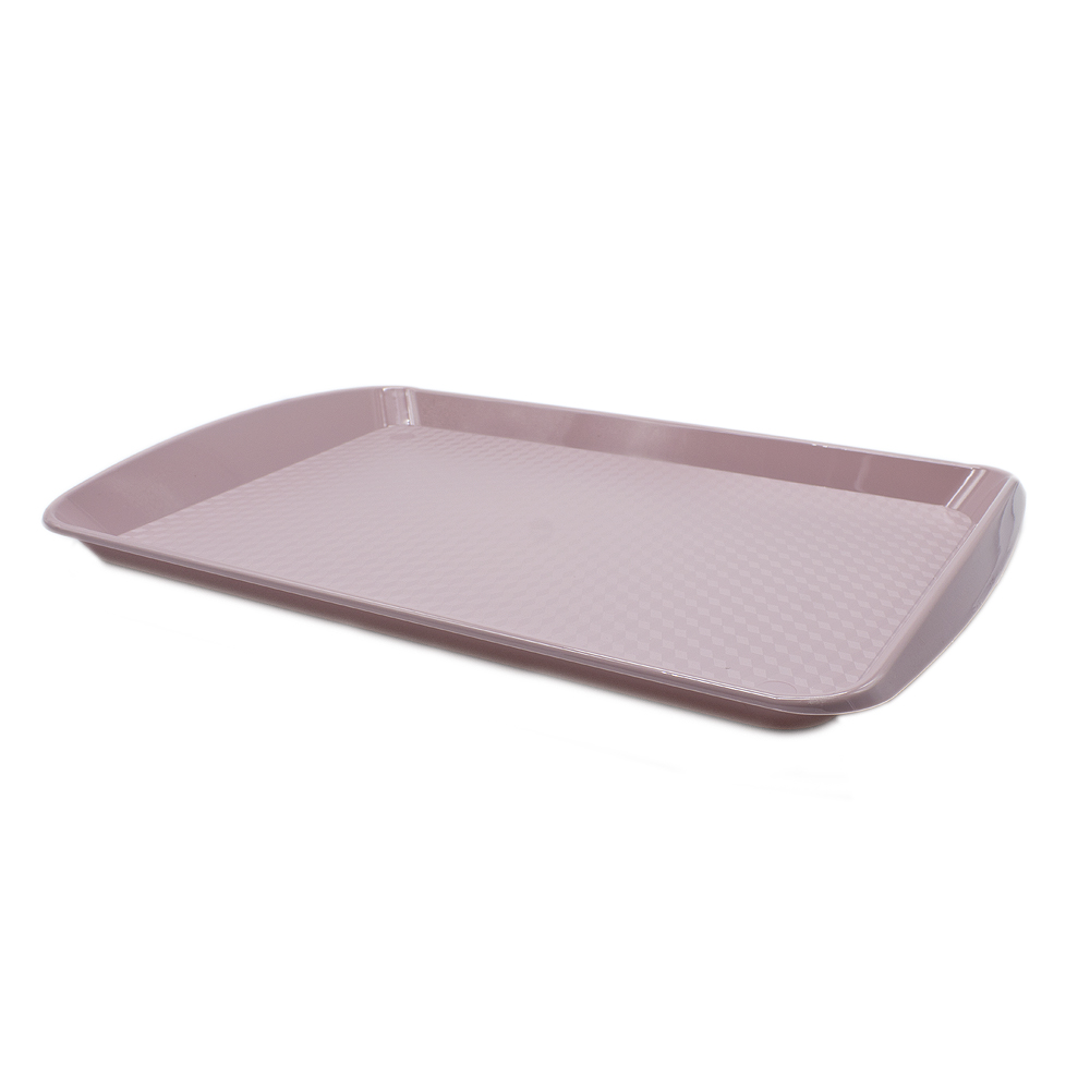 Bandeja plastico rectangular comida rapida 46x30 cm  Rosa claro