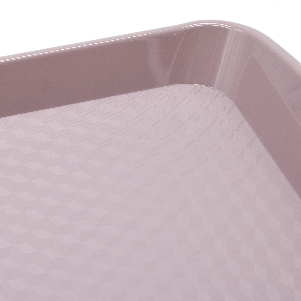 Bandeja plastico rectangular comida rapida 46x30 cm  Rosa claro