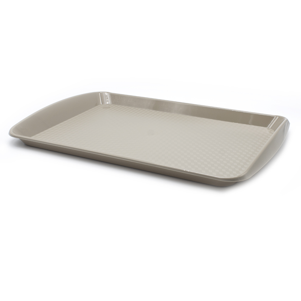 Bandeja plastico rectangular comida rapida 46x30 cm  Beige