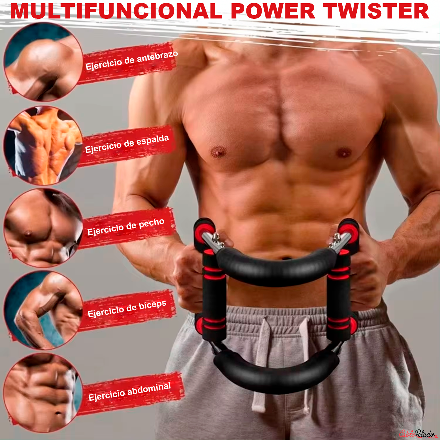 Barra de Resistencia Ajustable para Brazos y Pecho