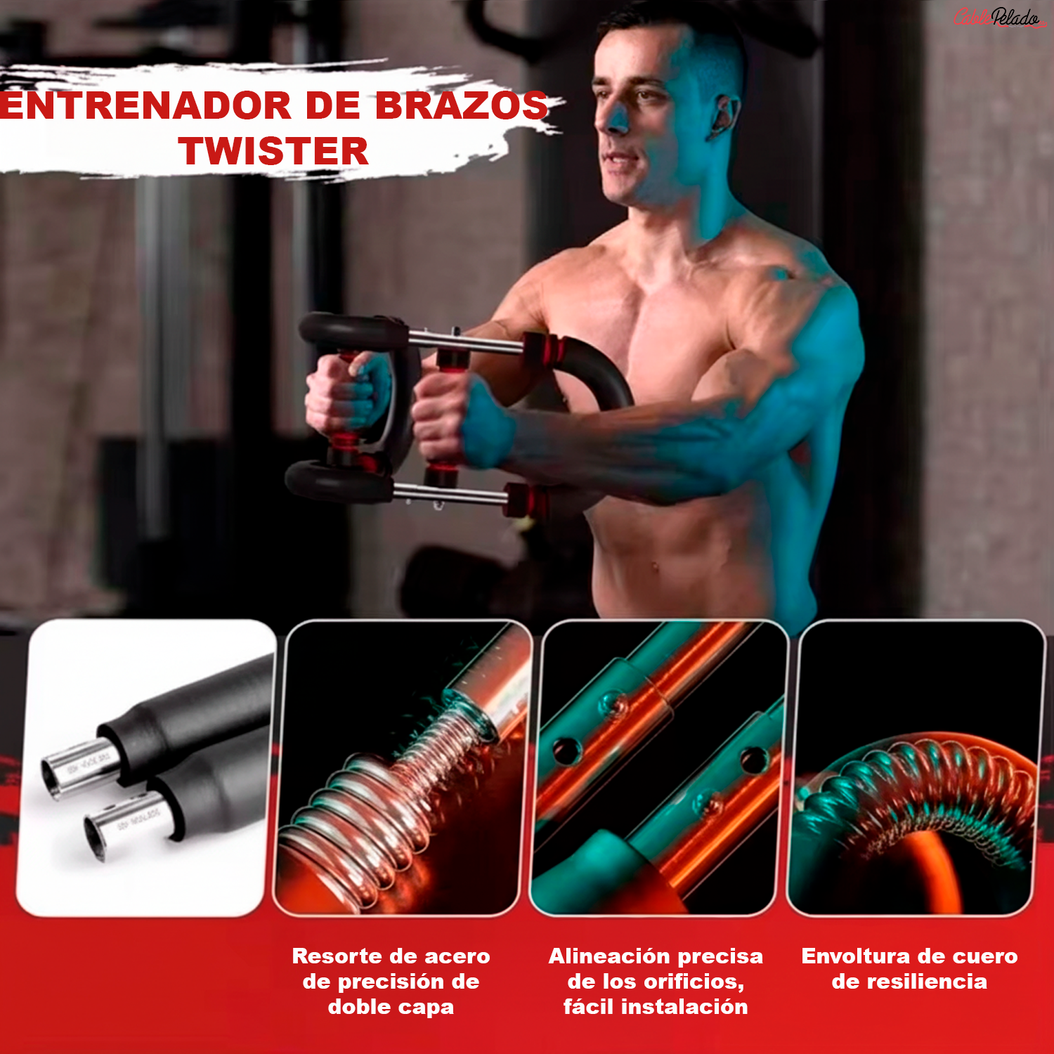 Barra de Resistencia Ajustable para Brazos y Pecho