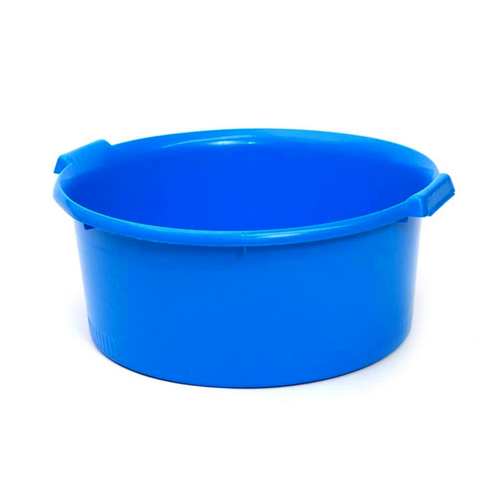 Barreño de plastico redondo con asas 12 Litros Azul