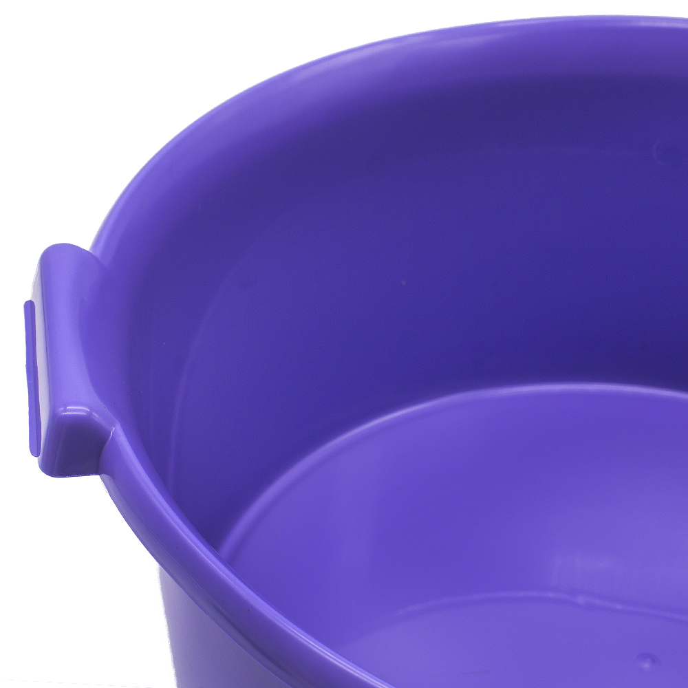 Barreño de plastico redondo con asas 12 Litros lila