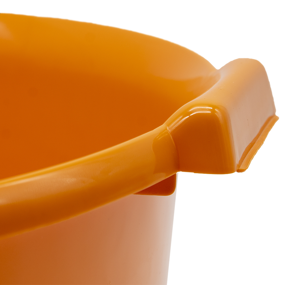 Barreño de plastico redondo con asas 12 Litros Naranja