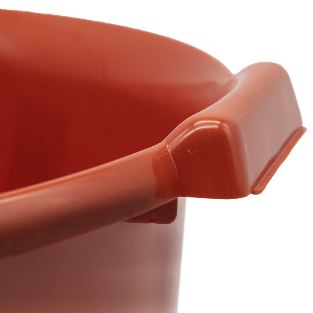 Barreño de plastico redondo con asas 12 Litros Rojo