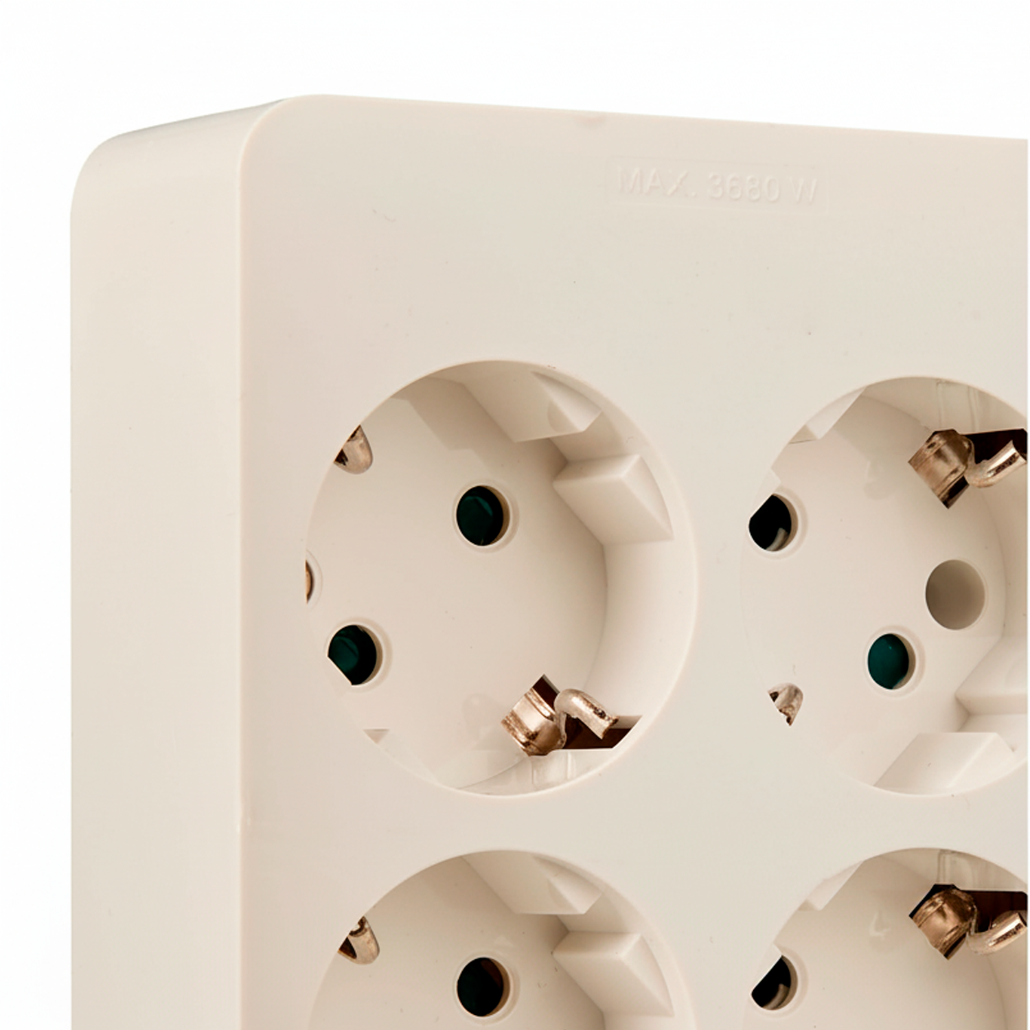 Base de 6 tomas TT lateral superficie 250V 16A  Beige