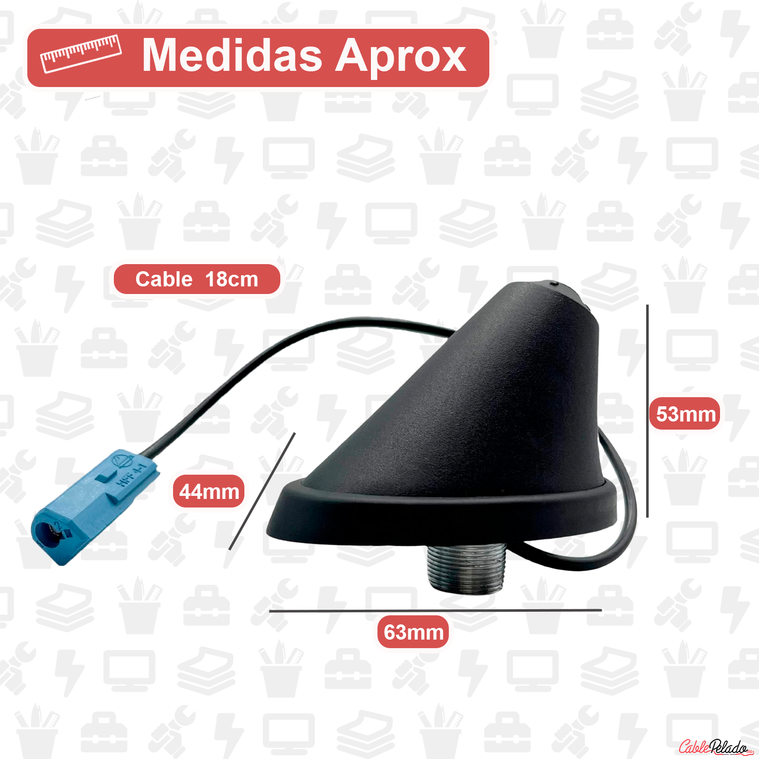 Base De Antena De Techo Compatible Con Opel  Negro