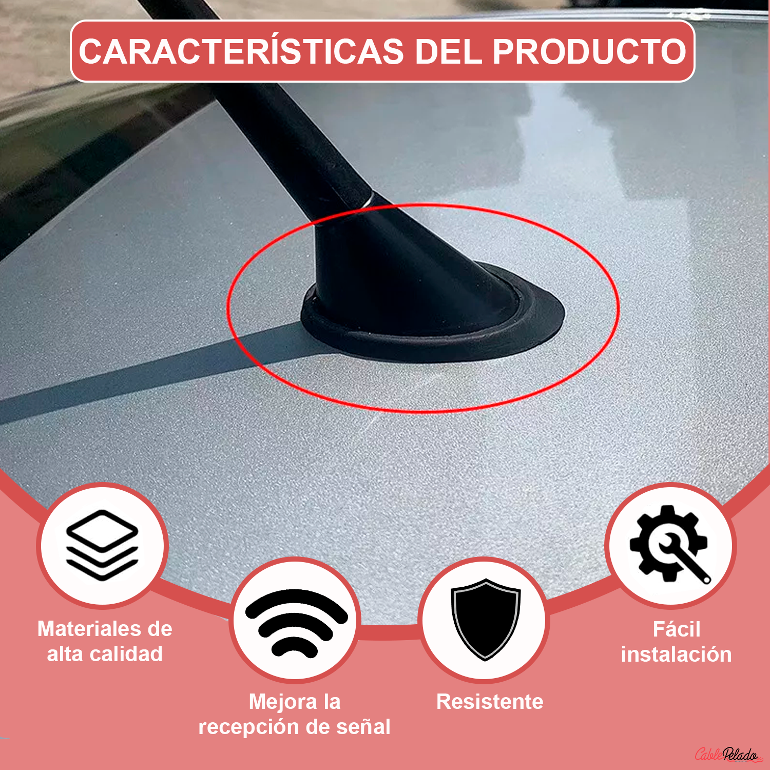 Base De Antena De Techo Compatible Con Opel  Negro