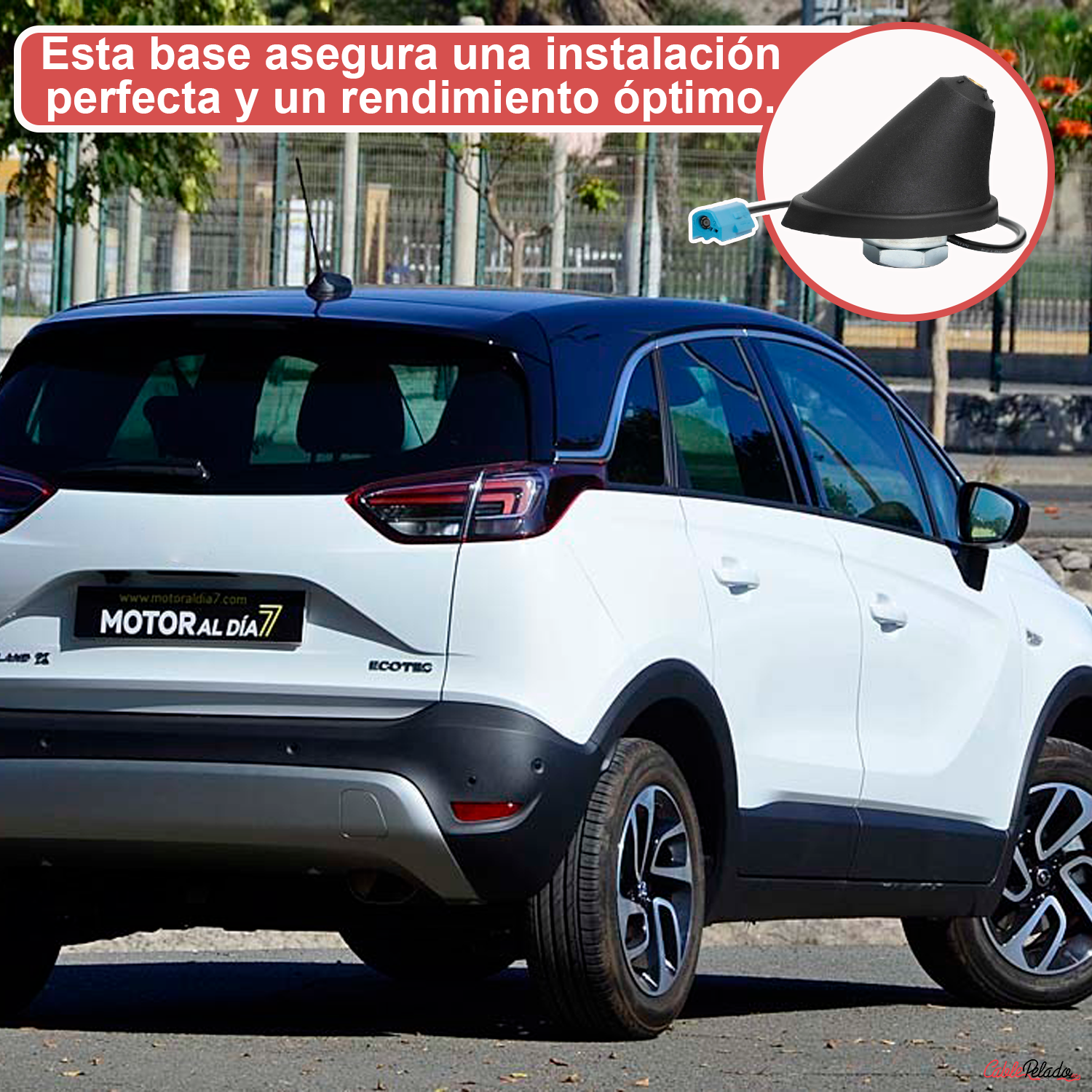 Base De Antena De Techo Compatible Con Opel  Negro