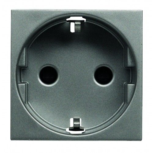 Base de enchufe schuko 250V Niessen Zenit  Negro 16 A