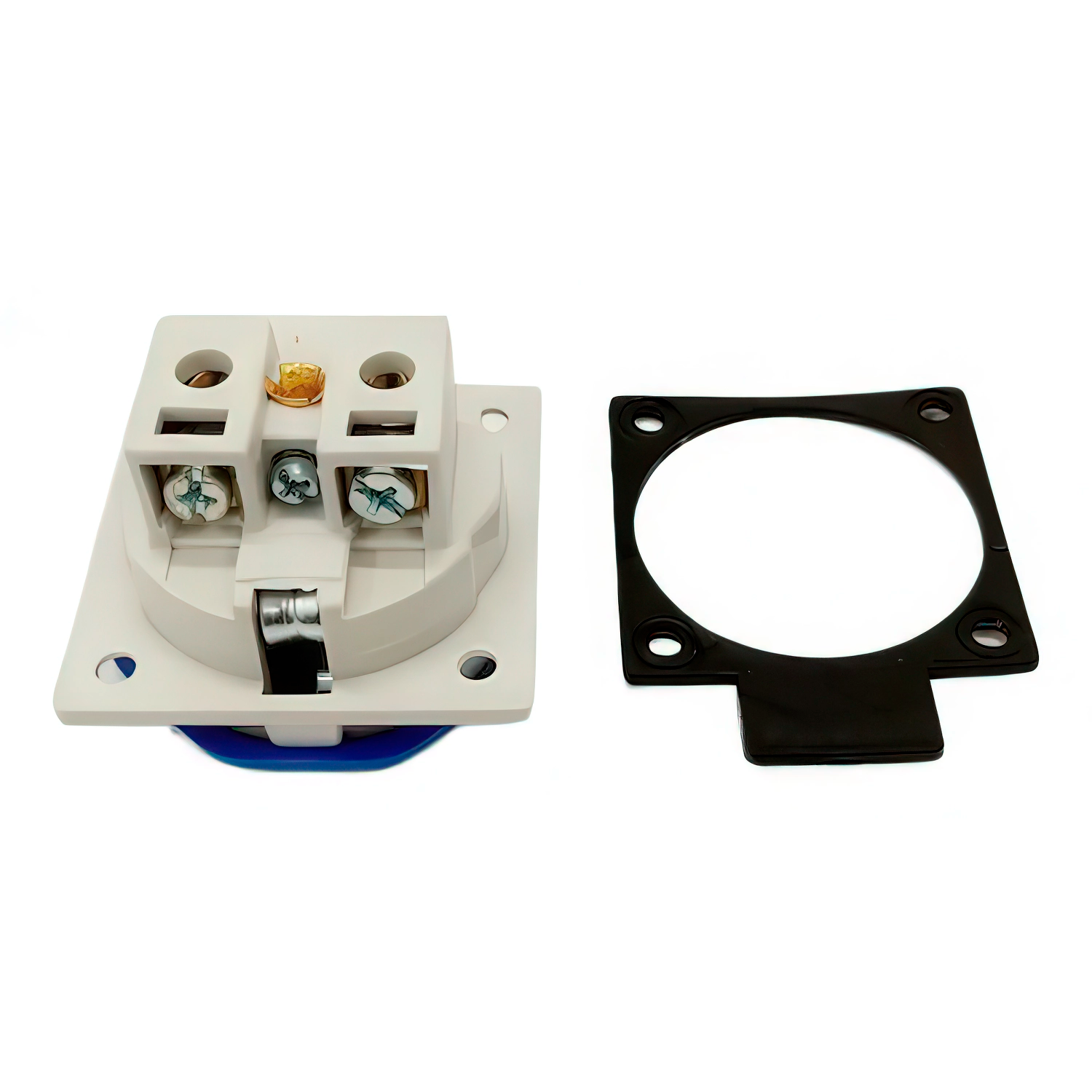 Base enchufe industrial hembra 2P+T 250V IP54 empotrar  Azul 16 A