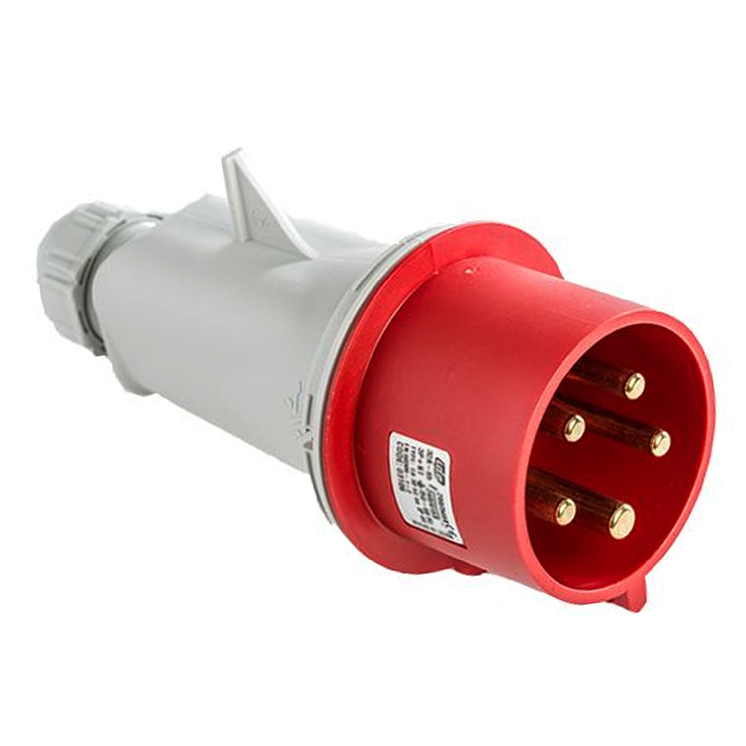 Base enchufe industrial macho 3P+T+N 380V IP44 aerea  Rojo 32 A
