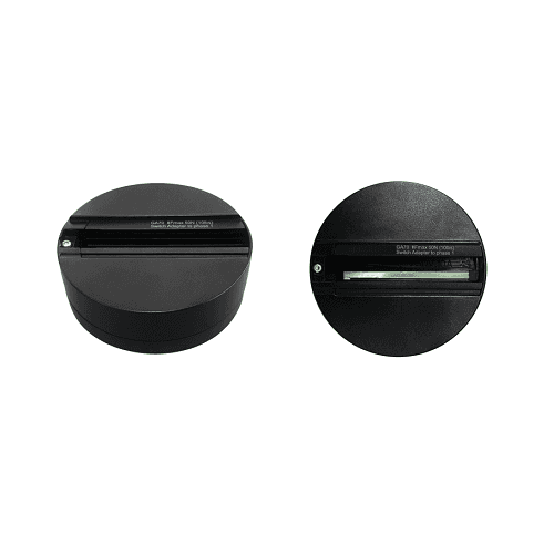 Base foco carril superficie redonda  Negro