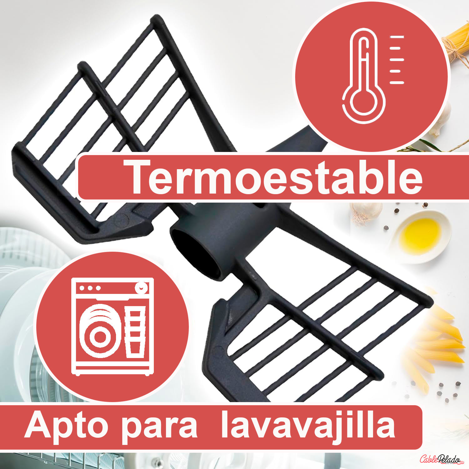 Batidor De Mariposa Thermomix TM5 TM6 TM31  Gris