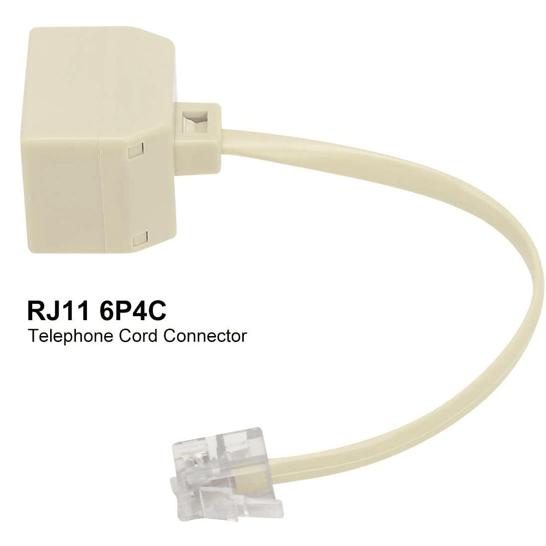 Bifurcador de telefono RJ11 con cable  Blanco