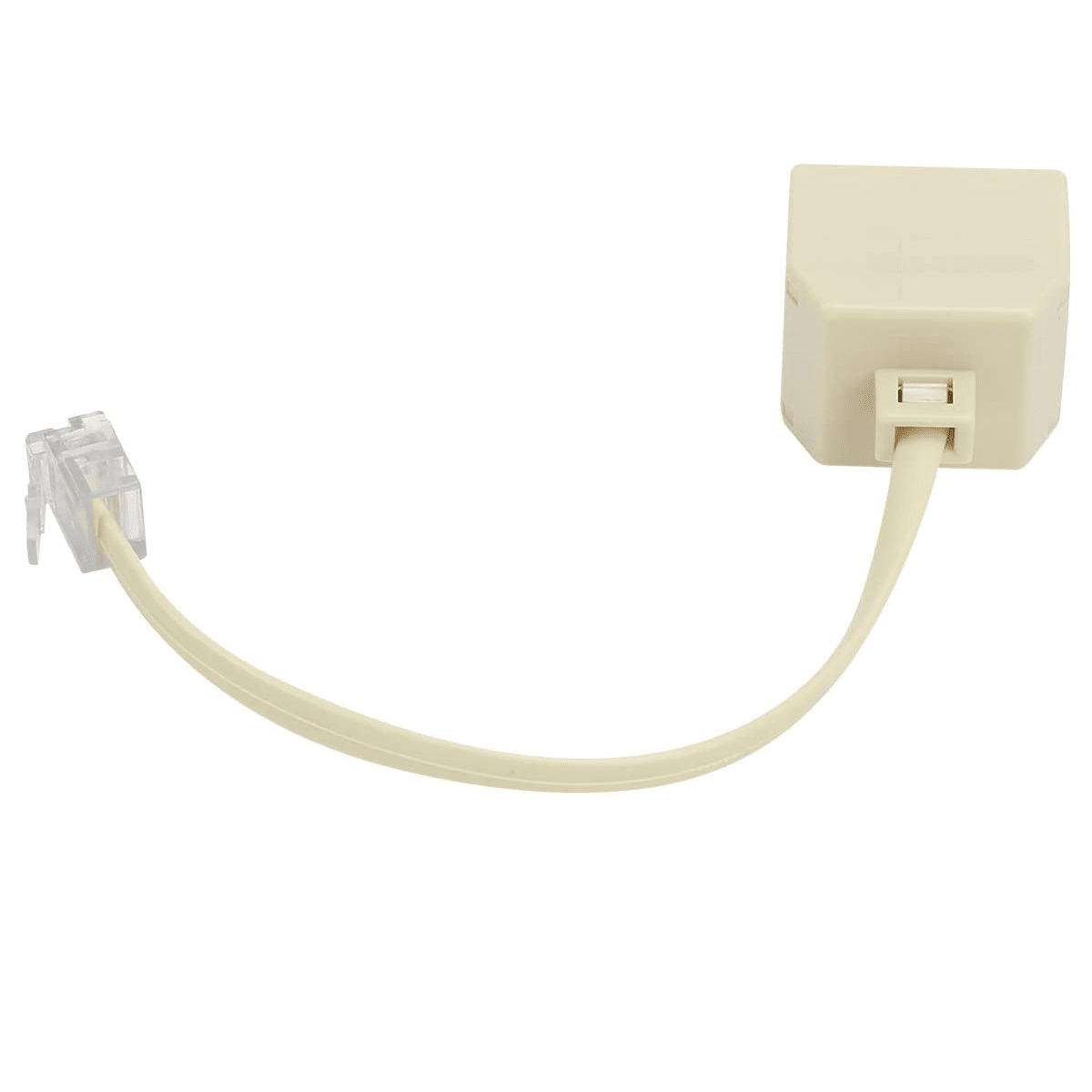 Bifurcador de telefono RJ11 con cable  Blanco