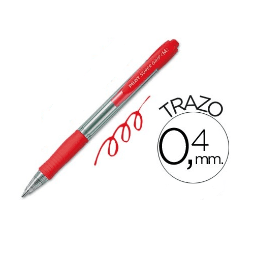 Boligrafo Pilot Super Grip  Rojo