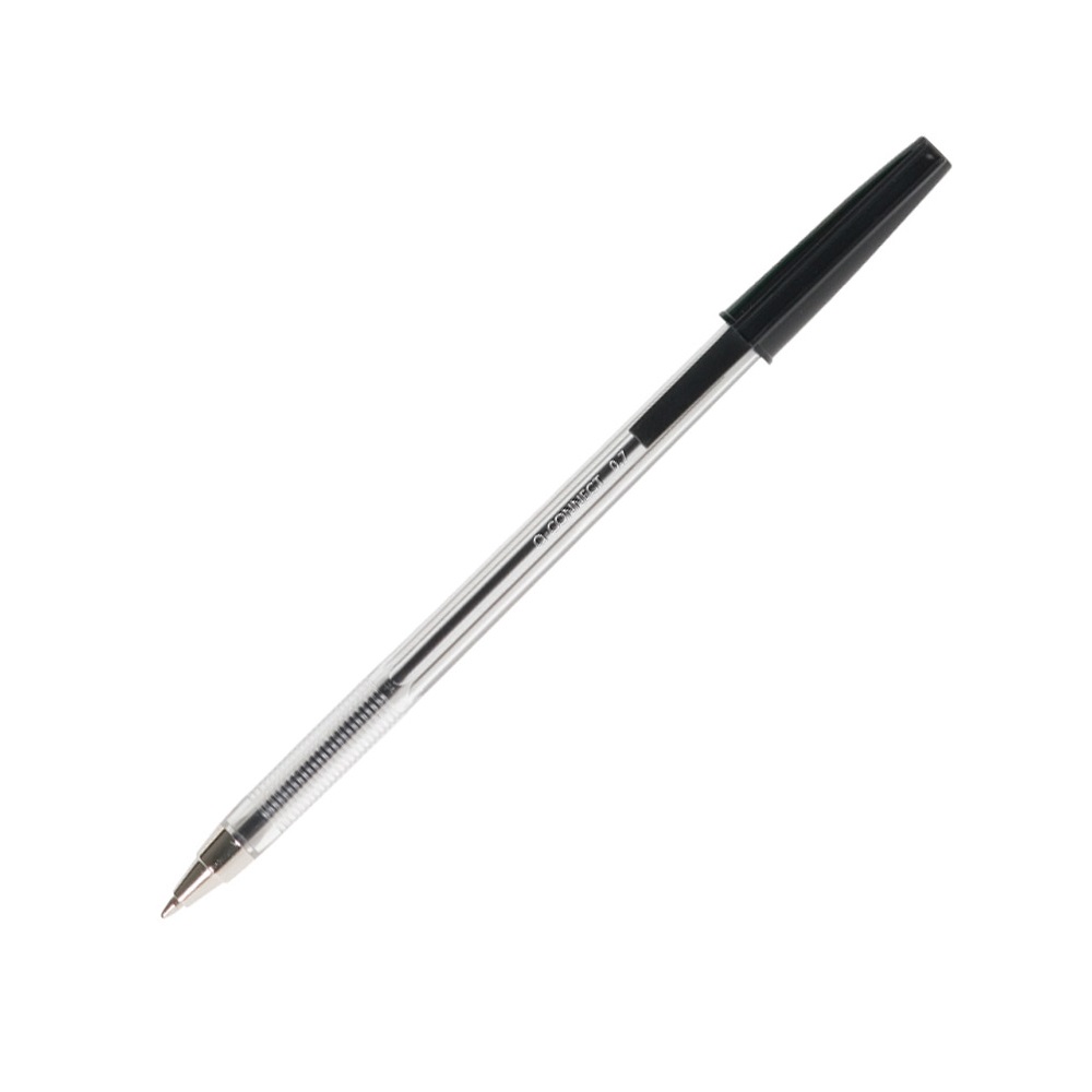 Boligrafo transparente Q-Connect  Negro