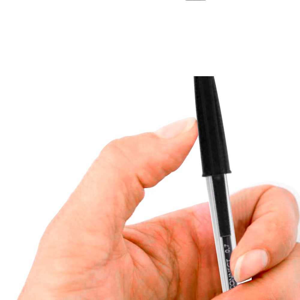 Boligrafo transparente Q-Connect  Negro