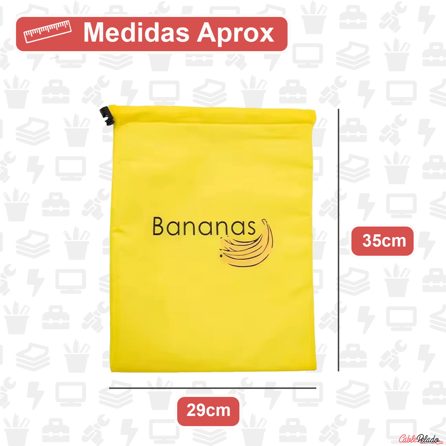 Bolsa Para Plátanos Reutilizable Para Frigorífico  Amarillo